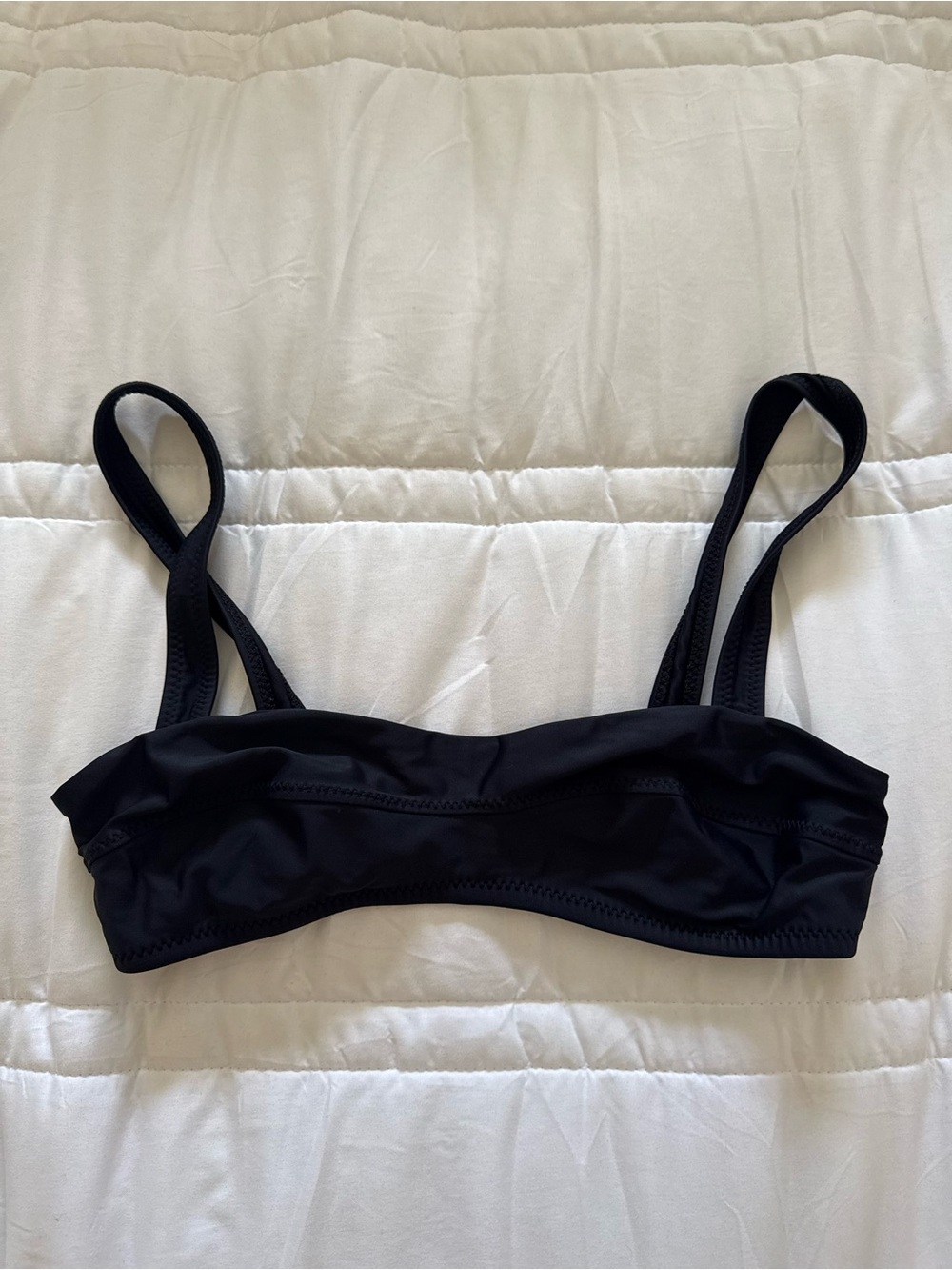 Galamaar black french style bikini top size S